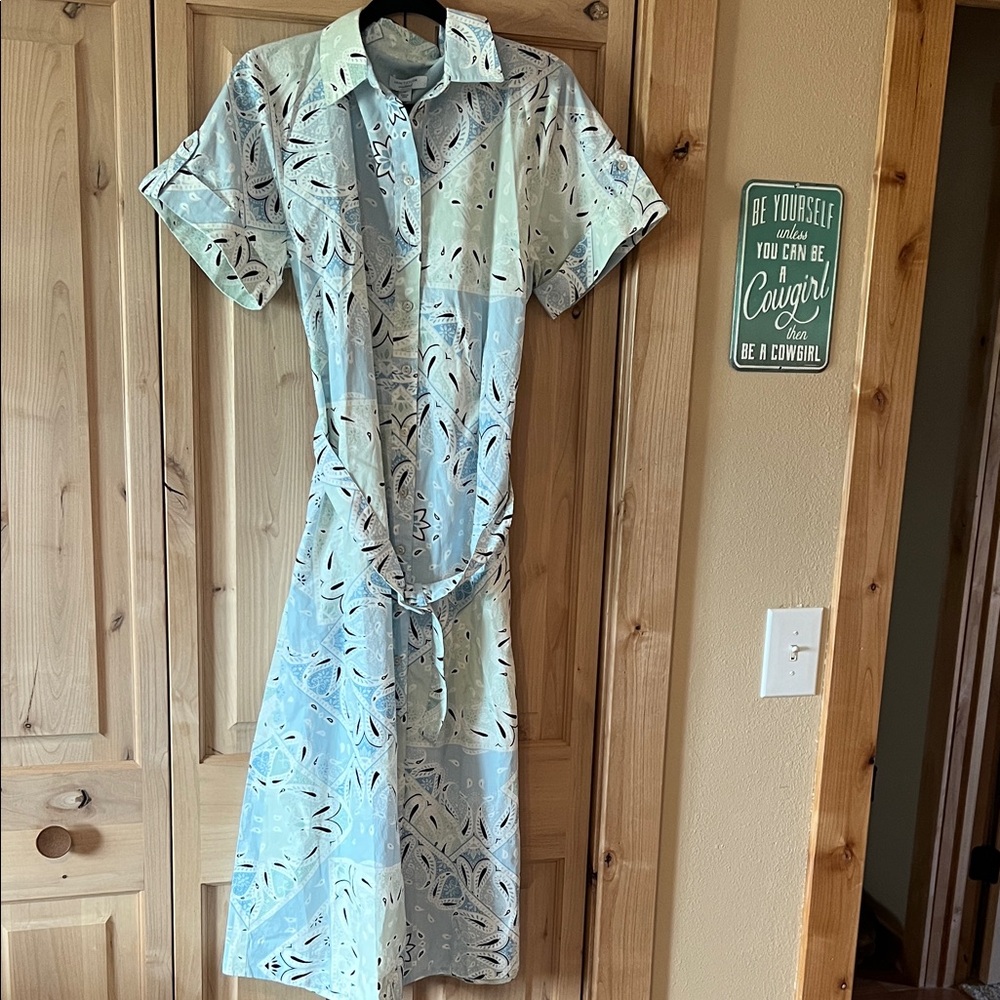 Ann Taylor Weekend Patterned Midi Dress SZ 10 NWT